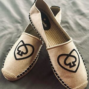 Kate Spade Beige Espadrilles with Black Accent